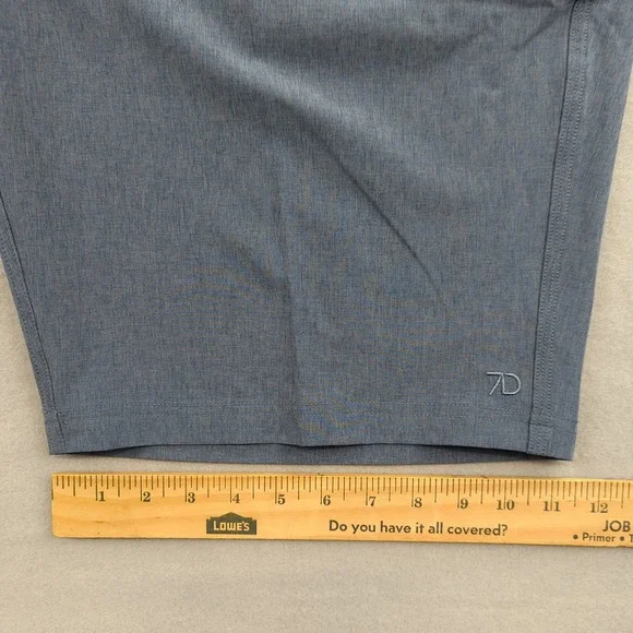 7 Diamonds Velocity Performance Shorts Mens 40 Steel Blue 4-Way Stretch New - Picture 7 of 10